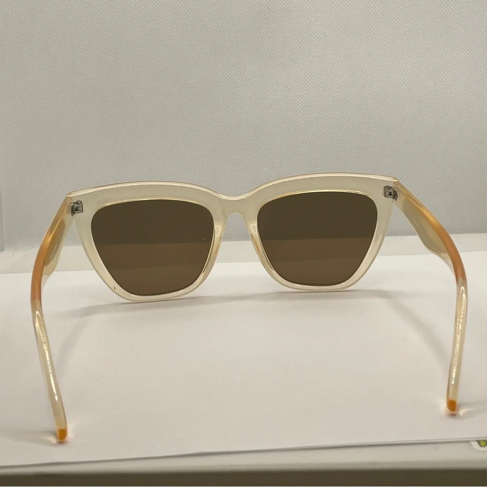 Retro Style Clear‎ Orange Cat Eye Oversized Sunglasses